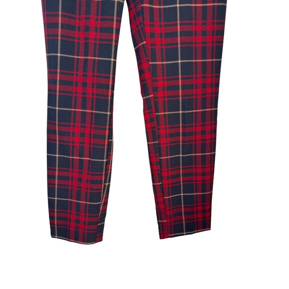 Zara Medium Basic Red & Black Plaid Pants - Picture 5 of 12